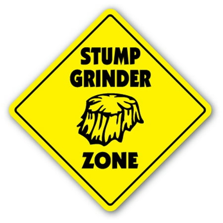 Stump Grinder Zone [3 Pack] of Vinyl Decal Stickers | Indoor/Outdoor | Funny decoration for Laptop, Car, Garage , Bedroom, Offices |