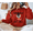 Red, variant on Funny Nutcracker Soldier & Dance Team Holiday Graphic Sweatshirt, up to Size 5XL