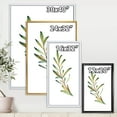 thumbnail image 5 of Leaf Rosemary Branch on White 12 in x 20 in Framed Painting Canvas Art Print, by Designart, 5 of 5