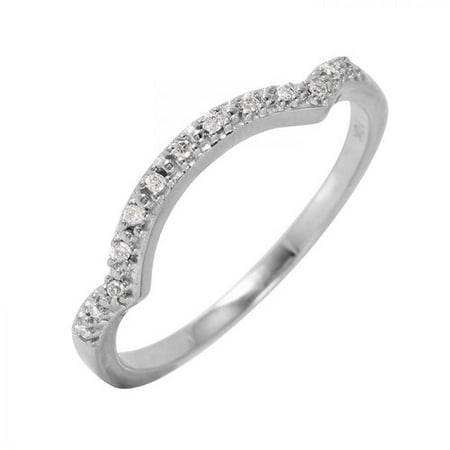 Foreli 0.1CTW Diamond 10K White Gold Ring W Cert