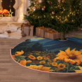 thumbnail image 4 of Salouo Elegant Sunset Sunflower Christmas Tree Skirt 36" Farmhouse Christmas Decorations Snowman Xmas Tree Skirt Tree Mat for Holiday Party Decor, 4 of 8
