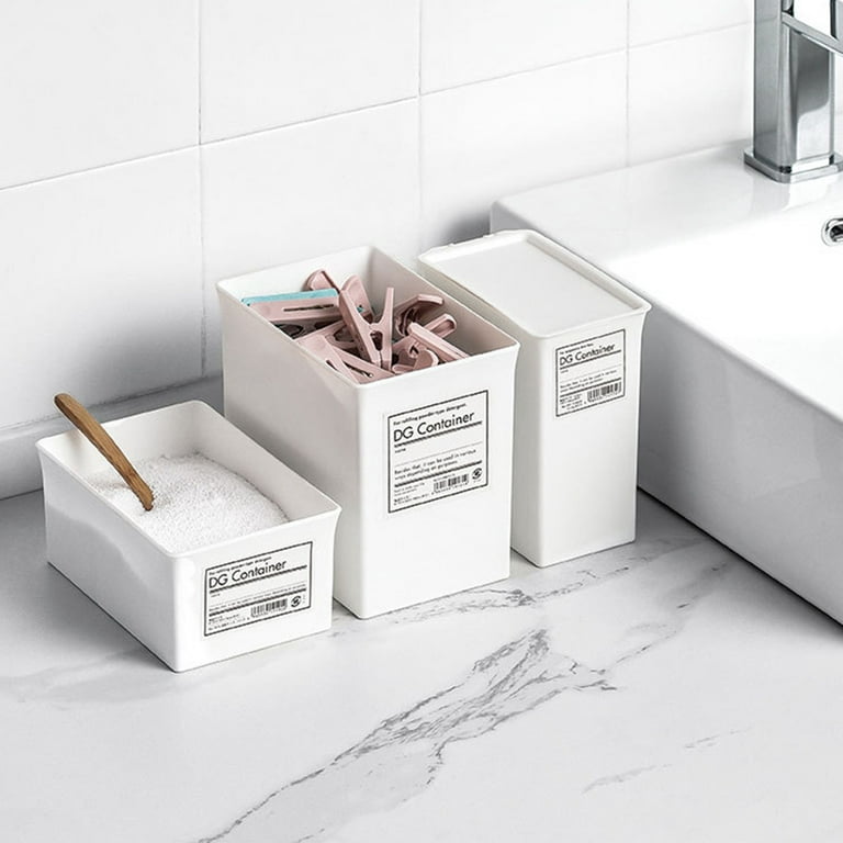 White Laundry Room Storage Box With Dustproof Lid Scent Booster, Making  Bracelets With Beads, Powder Container, Clothes Clips Case Organizer 230613  From Keng09, $19.32
