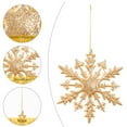 thumbnail image 2 of 6pcs, Christmas Hanging Snowflakes, Large Glitter Snowflakes Ornaments Plastic Snowflake Winter Indoor Outdoor Christmas Tree Holiday Decor, 2 of 6
