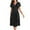 Black, variant on Women's Floral Lace Midi Dress Short Sleeve V Neck Bridesmaid Wedding Evening Party Dresses Empire Waist Comfy Dress