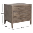 thumbnail image 3 of SAFAVIEH Couture Ariella Modern Nightstand with 3 Drawers, Light Brown, 3 of 15