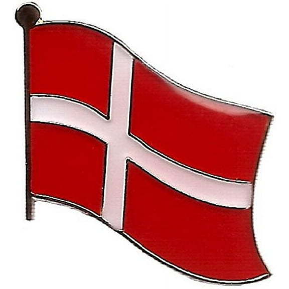 Pack of 50 Denmark Flag Lapel Pins, Danish Pin Badge