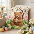 thumbnail image 4 of AURIGATE Easter Embroidered Animal Pattern Pillowcase, 17.72in Decorative Throw Pillow Cover, Festive Spring Easter Home Sofa Couch Decor, 4 of 6