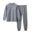 thumbnail image 2 of ATOGUTA Thermal Underwear for Kids Thermal Set Fleece Lined Base Layer Girls Long Johns Winter Clothes for Boys Size 2T-18, Dark Gray, 2 of 5