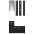 thumbnail image 4 of vidaXL Hallway Furniture Closet Unit with Mirror Wall Hanger Engineered Wood, 4 of 86
