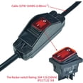 thumbnail image 2 of EcoNesxp Rallonge Courte Robuste Noire avec Rouge et Noire avec Rouge et Imperméable Interrupteur Rallonge de 3 Pieds, 2 of 5
