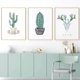 thumbnail image 2 of Pinturas de cactus Poster sin marco Planta tropical Planta de lona Impresión de lienzo Obras de lienzo Decoración de dormitorio Decoración 3 piezas Inevent HA011002-00, 2 of 7