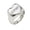 Silver, variant on Women's Mama Heart Stainless Steel Ring Personalized Stylish Jewelry Silver Size 8