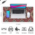 thumbnail image 5 of Long Mouse Pads for Desk,Red Boho Ethnic Geometric Pattern Desk Mats on Top Of Desks, Desk Mouse Pad Extra Large with 3mm Non-Slip Base and Stitched Edge for Gaming,Office,Work,Home 31.5"x15.7", 5 of 6