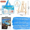 thumbnail image 2 of 69 Pack Paint Set, Shuttle Art Art Set with 30 Colors Acrylic Paint, Wood Easel, Canvases, Painting Pad, Brushes, Palette, Smock & Storage Gag, Complete Paint Set for everyone, 2 of 8