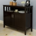 thumbnail image 1 of UWR-Nite Buffet Cabinet, Kitchen Buffet Storage Cabinet Sideboard Buffet Storage Cabinet Buffet Server Cupboard Cabinet Console Table with 2 Doors and Adjustable Shelf, 1 of 5