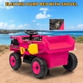 thumbnail image 1 of OUYAWEI 12V Ride on Dump Truck,Construction Vehicle Ride on Toy with Remote Control,Electric Dump Bed & Shovel with Spring Suspension,Music,and LED Lights,Rose Red, 1 of 6