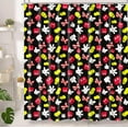 thumbnail image 2 of Cute Cartoon Shower Curtain Red Pants and Polka Dot Bow Children Cartoons Kids Shower Curtain Sets Waterproof Polyester Bathroom Curtains with 12 Hooks, 72 x 72 Inches, 2 of 6