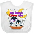 thumbnail image 3 of Inktastic My Nana Loves Me Penguin Boys or Girls Baby Bib, 3 of 4