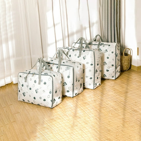 Xuniizn Moving Bags Heavy Duty, Storage Bags for Blankets & Clothes, Large Packing Bags with Zipper, Totes for Storage - Waterproof Comforter Storage Bag, Moving & Blanket Storage Solutions, Blue