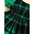 thumbnail image 6 of Liacowi Toddler Girls 2 Piece Outfits Christmas Plaid Short Sleeve Princess Dress and Headband Summer Clothes, 6 of 8