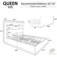 AMERLIFE Queen Size Bed Frame Wooden Platform Bed with 51.2" Storage