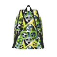 thumbnail image 2 of Lsque Football Doodle Pattern Canvas Daypack, Durable Backpack, High-quality Versatile Backpack,Vintage Compact Backpack-Medium, 2 of 6