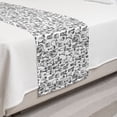 thumbnail image 2 of Vodka Soda Bed Runner, Continuous Monochrome Sketch Cocktails of Various Kinds Illustration, Decorative Accent Bedding Scarf for Hotels Homes and Guestrooms, Twin, Charcoal Grey White, by Ambesonne, 2 of 2