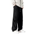 thumbnail image 2 of YueHuiYing Men's Solid-Color Stretch Waist Drawstring Cuffed Casual Sports Water-Resistant Hiking Windbreaker Pants, 2 of 9