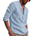 thumbnail image 3 of Eashery Mens Causal Button Down Shirts Button Down Collar Regular Fit Casual Mens Button Down Shirt Blue XL, 3 of 4