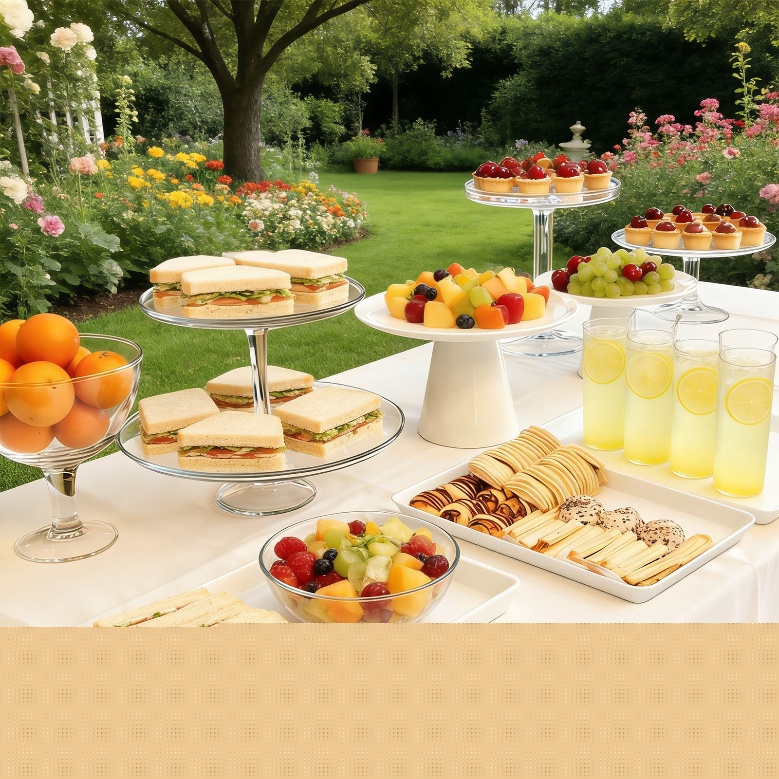 thumbnail image 5 of geerera Plastic Large Serving Tray 10"x14" Reusable Serving Platters for Cookie, Appetizer, Charcuterie, Snack, Dessert, Party Food Display - Stackable Kitchen CounterTop Tray, 5 of 6