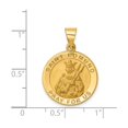 thumbnail image 2 of 14K Gold Hollow Polished/Satin Round St. Edmund Medal, 2 of 4