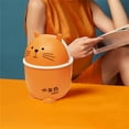 thumbnail image 3 of JWDX Garbage Can, Trash Can Clearance, Desktop Trash Can With Lid Mini Lid Cartoon Shape Cute Small Trash Can Japanese Household Trash Bucket Orange, 3 of 4