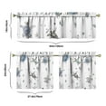thumbnail image 6 of Kitchen Curtains 24 Inch Short - 3 Panel Set, Hawaiian Sea Turtle Ocean Design, Tropical Underwater Marine Life Print, Rod Pocket Window Curtain, Easy Wash, 6 of 6