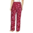 thumbnail image 3 of Bingfone Pajamas For Women,Pink Glitter Pajama Pants With Pockets-Large, 3 of 9