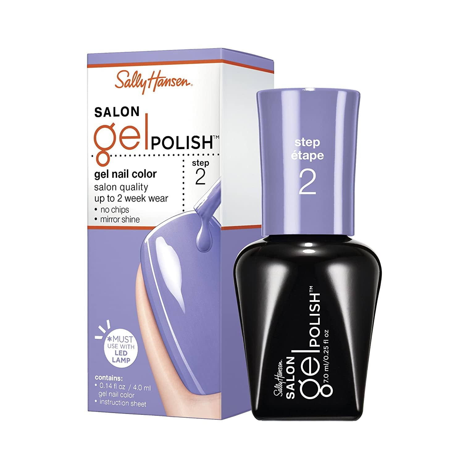 Sally Hansen Salon Pro Gel Nail Polish Lacquer, Purplexed, 0.24 Fl. Oz
