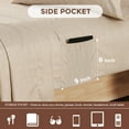 thumbnail image 6 of Regency Heights 9-Piece King Size Seersucker Comforter Set with Sheets, Texture Botanical Print Bed in a Bag, Brown Bedding Comforter Set with Sheet Set with Side Pocket, 6 of 8