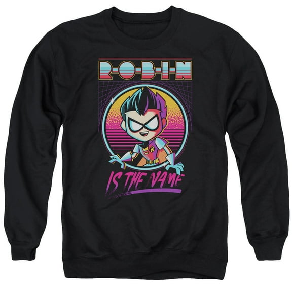 Teen Titans Go To The Movies Robin Adult Crewneck Sweatshirt Black