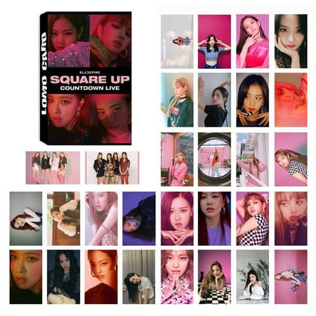 Tint Photo Postcard Fancyleo KPOP BLACKPINK SQUARE UP Postcard Photo Lomo Cards Set Gift For Fans 30 Pcs/Set ()