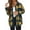 Dark Yellow, variant on Womens Fall Flannel Shackets Plaid Button Down Jacket Casual Long Sleeve Fleece Shirt with Pockets Dark Yellow XL
