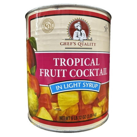 Chef's Quality Tropical Fruit Cocktail In Light Syrup | Kosher | 6.75 lb