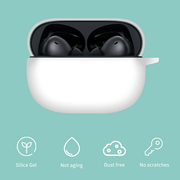 Estuches de silicona suave Audífonos Audífonos para Redmi Buds 4 Pro (Blanco)
