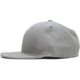 thumbnail image 3 of Solid Flat Brim Bill Fitted Baseball Cap, 3 of 6