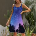 thumbnail image 3 of Ladies' Summer Dress Beach Sleeveless Galaxy Star Outer Space T-shirt Vest Sun Skirt, 3 of 8
