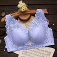 thumbnail image 3 of SUYOLL Women's Brassiere Lingerie Solid Color Embroidery Bra Close Lace Trim Bra Leisure Comfortable Lingerie Bralette, 3 of 5