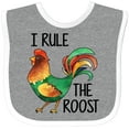 thumbnail image 3 of Inktastic Farmer I Rule the Roost Rooster Boys or Girls Baby Bib, 3 of 4