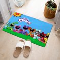thumbnail image 3 of Alfombrilla antideslizante con estampado de dibujos animados para decoración del hogar, alfombra de pie con estampado de juego de Critters sonrientes, para baño, habitación, vestíbulo, cocina y puerta, 3 of 5