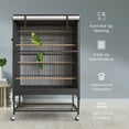 thumbnail image 3 of KNUTI Universal Bird Cage Cover Small Animal Good Night Blackout 51" x 38" x 23.5" Inch  - Black, 3 of 6