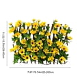 thumbnail image 3 of Panel de Cerca de Seto Artificial con Hojas Falsas Densas y Flores Amarillas, Pantalla Decorativa Resistente a la Intemperie para Balcones, Jardines y Espacios Exteriores, 3 of 7