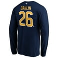thumbnail image 3 of Men's Fanatics Rasmus Dahlin Navy Buffalo Sabres Authentic Stack Name & Number T-Shirt, 3 of 3
