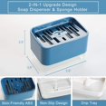 thumbnail image 2 of Dish Soap Dispenser for Kitchen, Innovative Soap Dispenser and Sponge Holder 2 in1, Countertop Soap Pump Dispenser Caddy,(White / Gray / Orange / Blue), 2 of 7